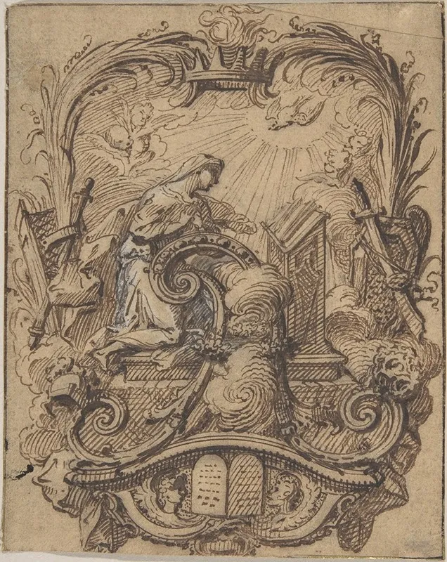 Study For A Decorated Initial A With The Annunciation