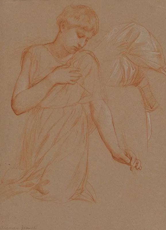 Study For A Kneeling Angel