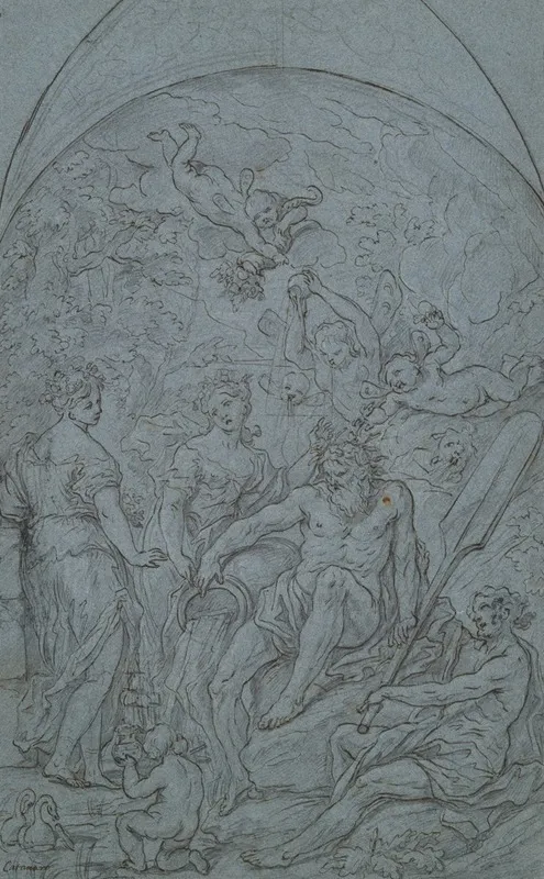 Study For An Allegory With River God And Plenty