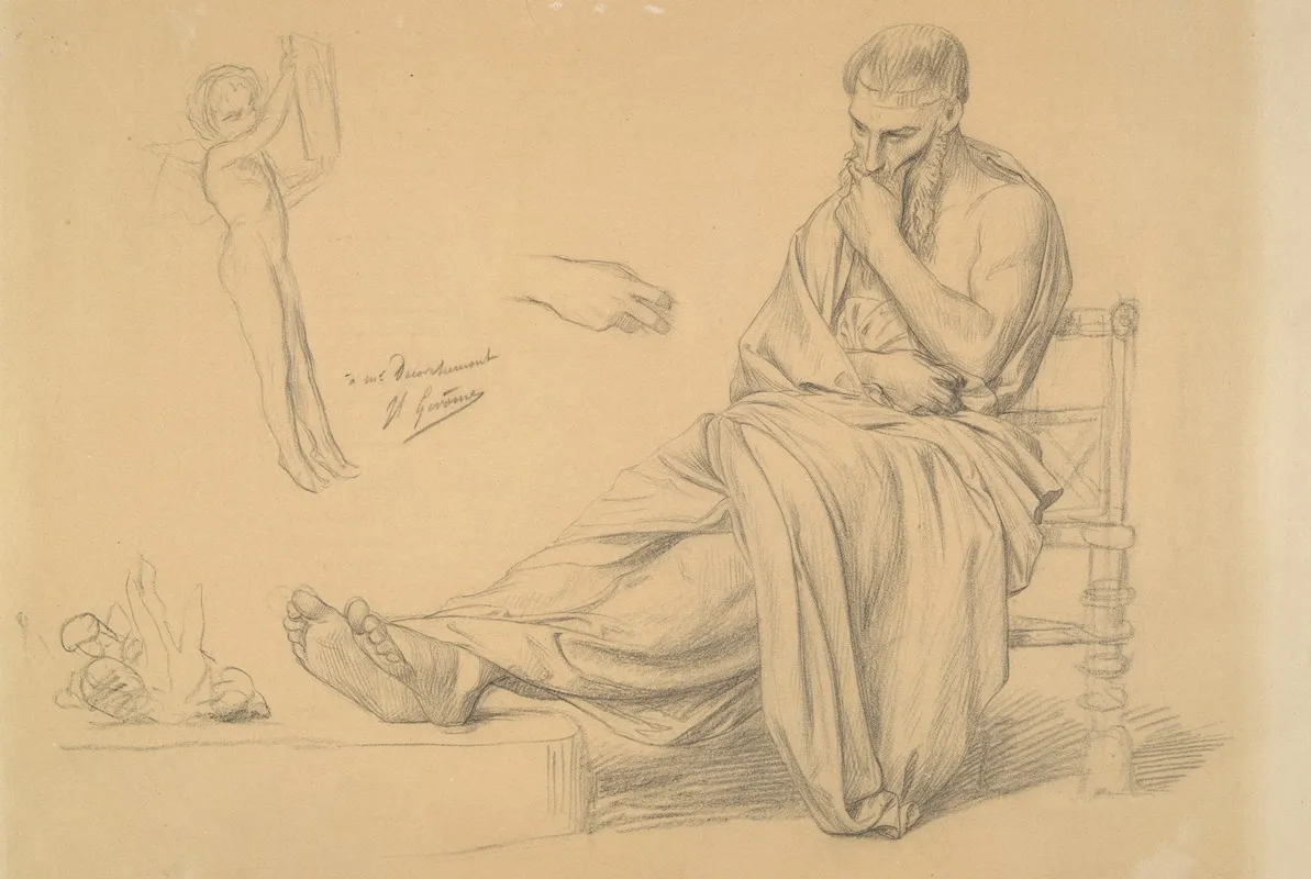 Study For Anacreon Cycle by Jean-Léon Gérôme - Canvas Print