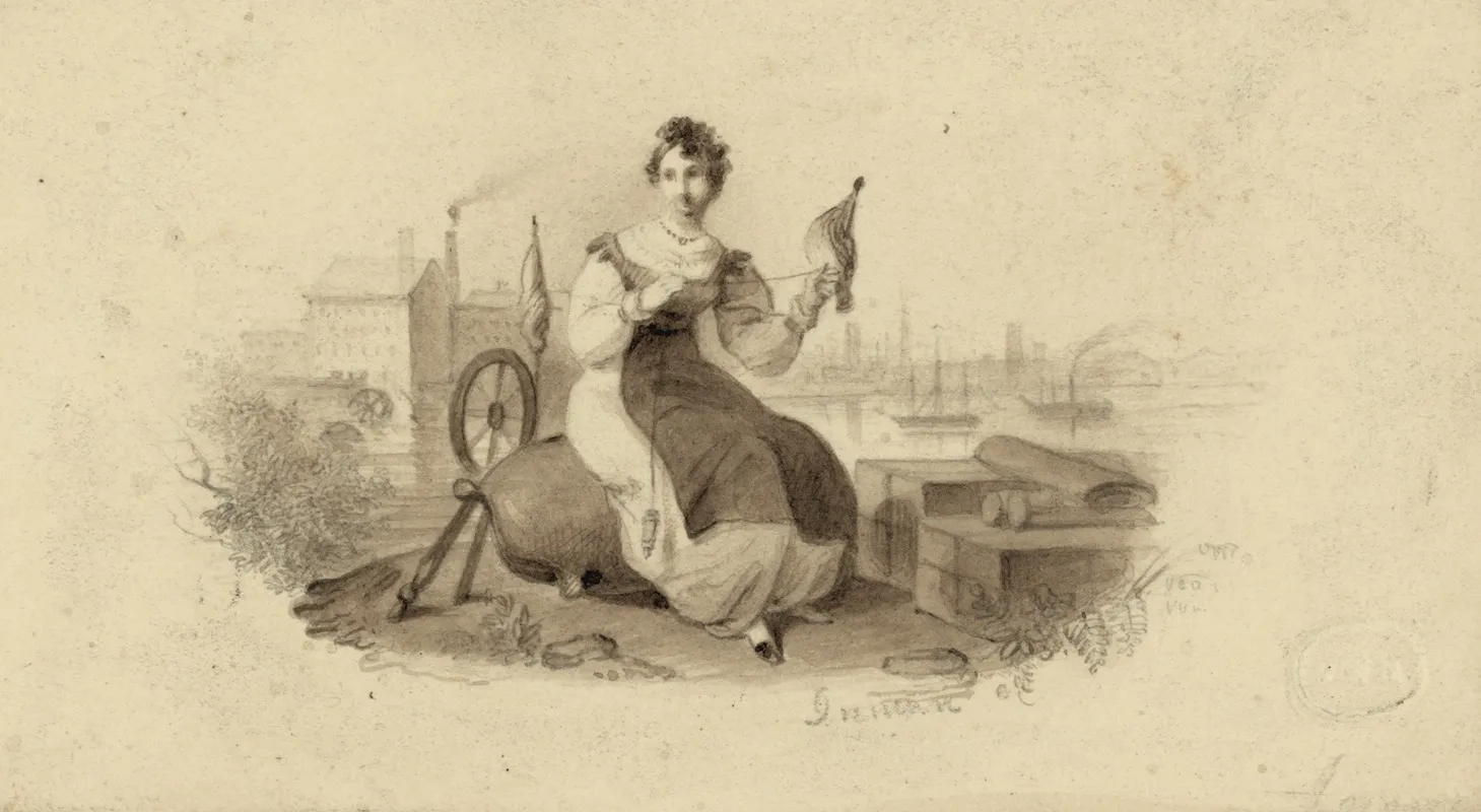 Study For Bank Note Vignette 2