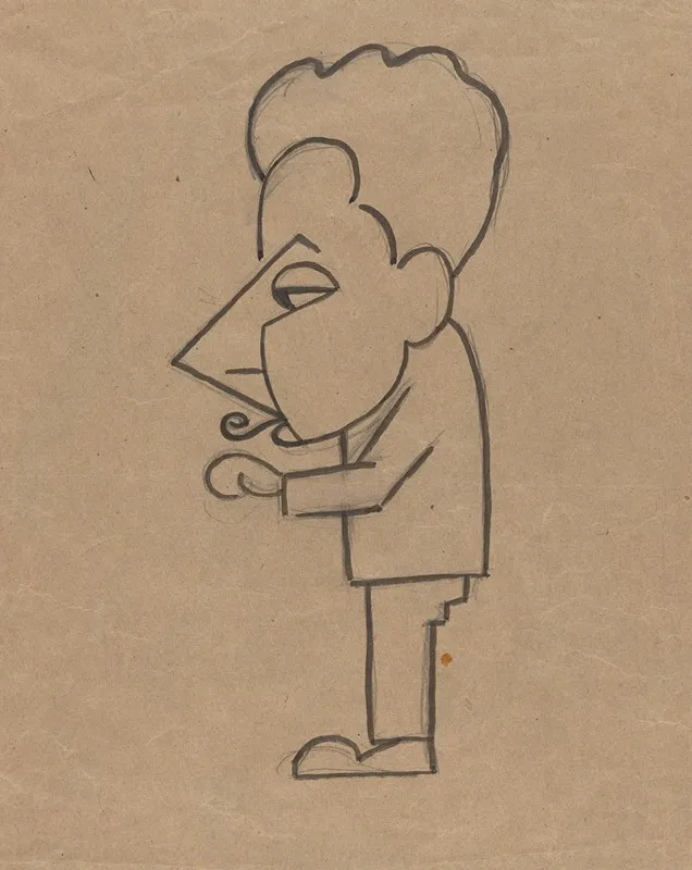 Study For Caricature Of Man Ray by Richard Boix - Canvas Print