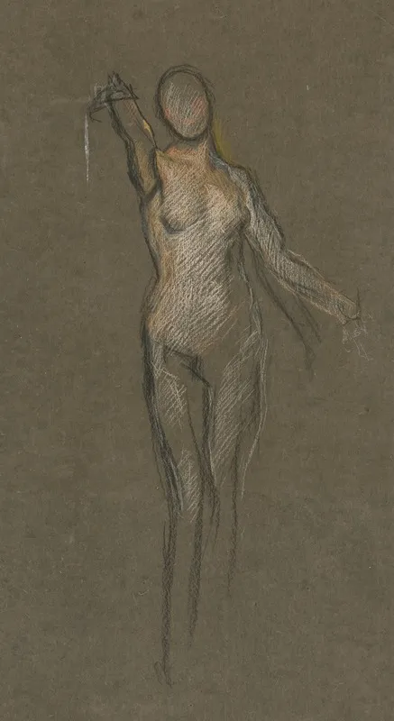 Study For Central Figure In Spirit Of Religious Libertyguiding The Ships Mural At The State Capitol Building In Harrisburg Pennsylvania