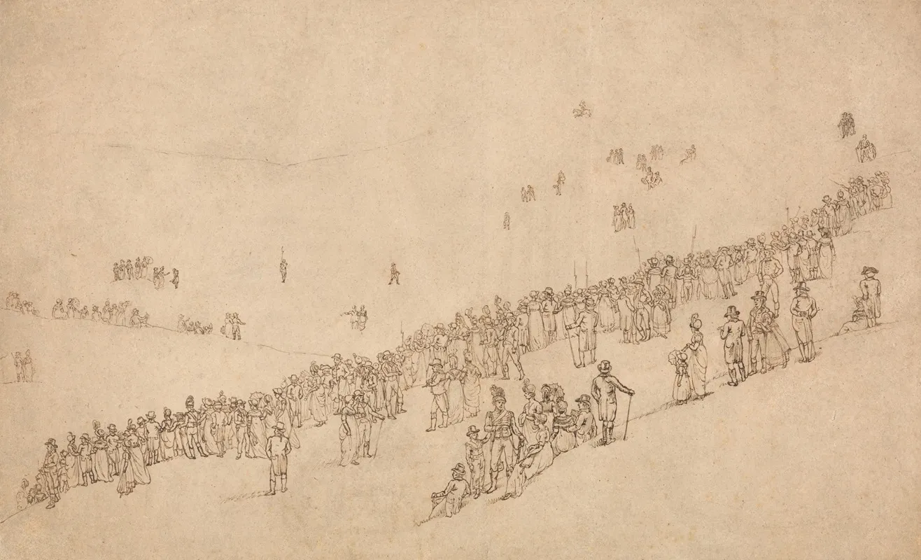 Study For Dinner In Mote Park Maidstone After The Royal Review Of The Kentish Volunteers On 1st August 1799