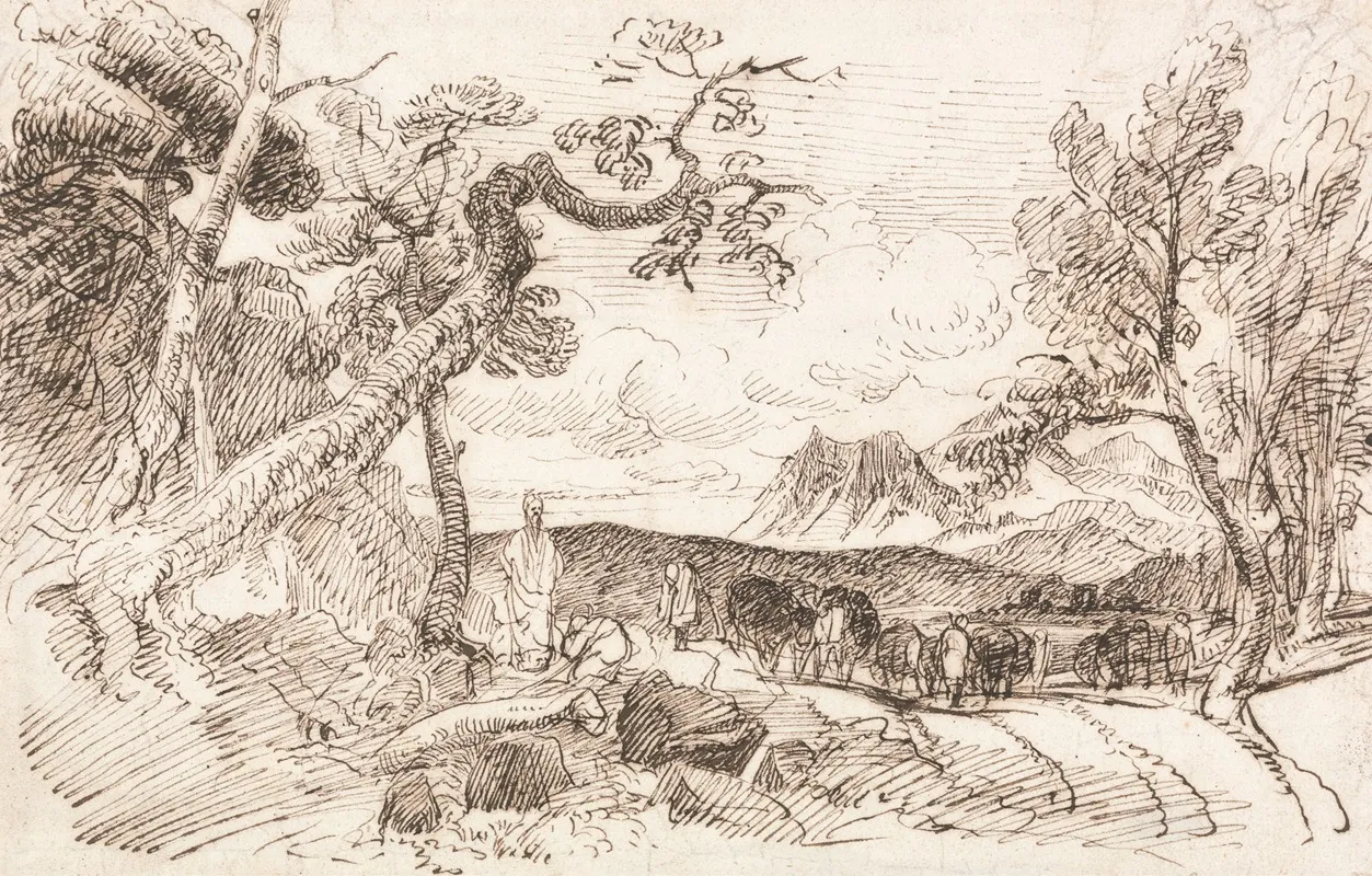 Study For Elijah by Peter DeWint - Canvas Print