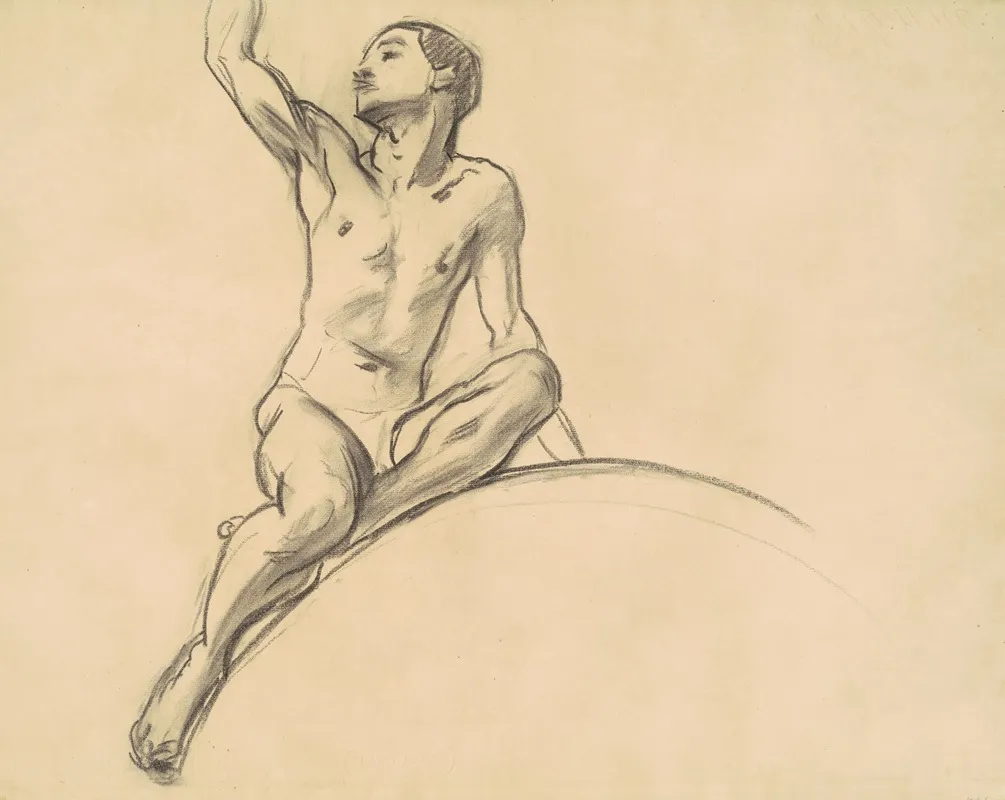 Study For Figure Above Music