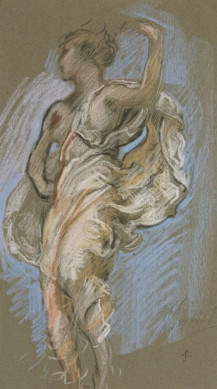 Study For Figure Of 4 Pm In The Hours Ceiling At The State Capitol Building In Harrisburg Pennsylvania