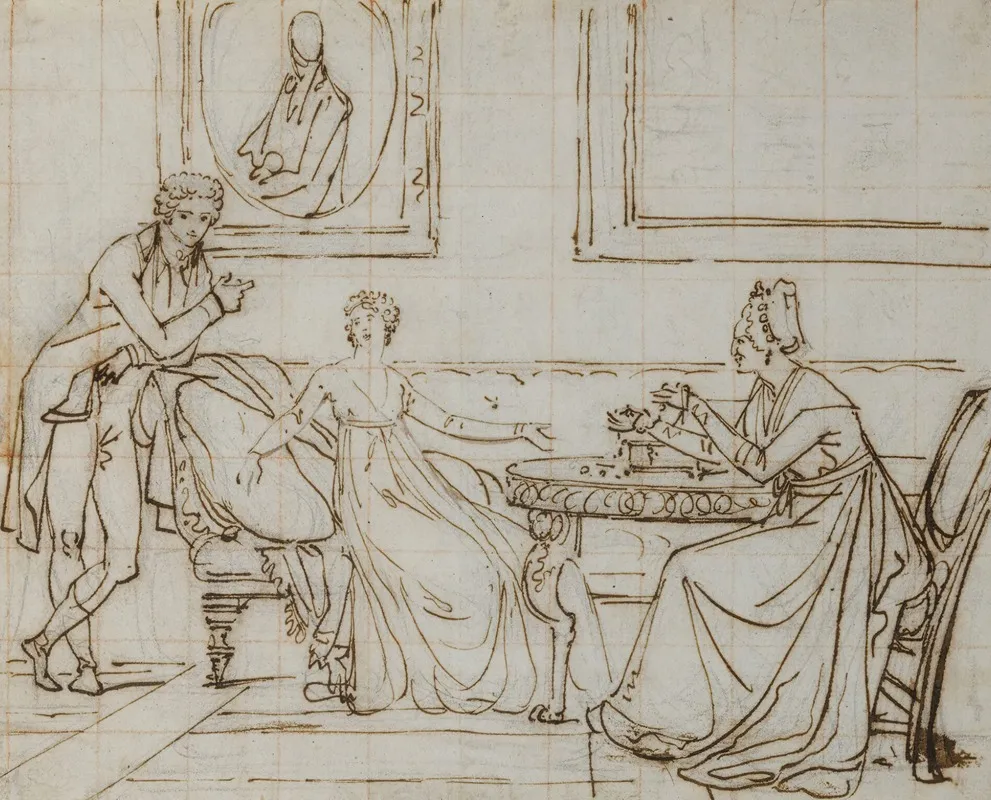 Study For La Famille Salucci by Louis Gauffier - Canvas Print