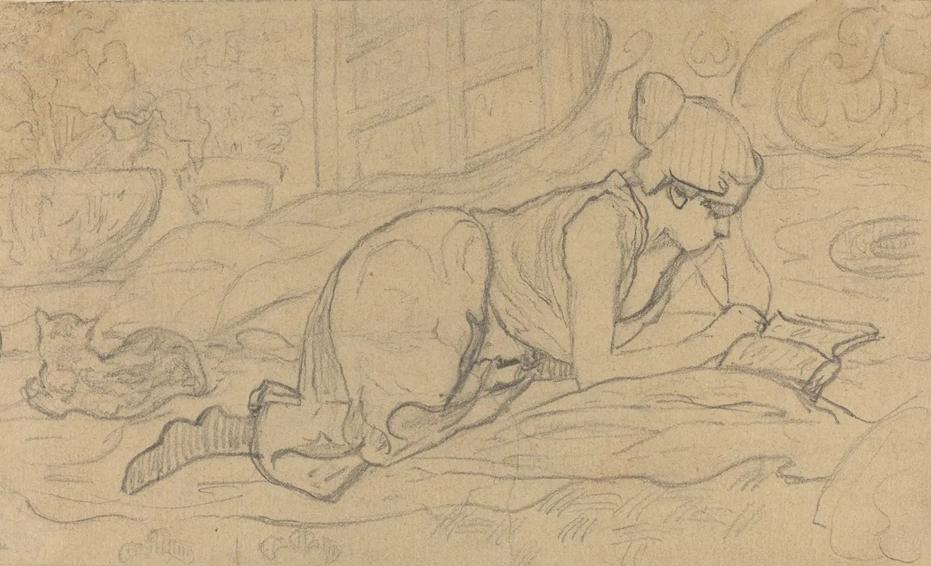 Study For La Liseuse Couchee by Paul Ranson - Canvas Print
