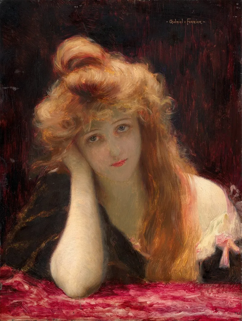 Study For La Liseuse by Gabriel Ferrier - Canvas Print