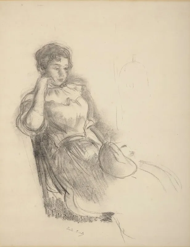 Study For La Robe Rose by Berthe Morisot - Canvas Print