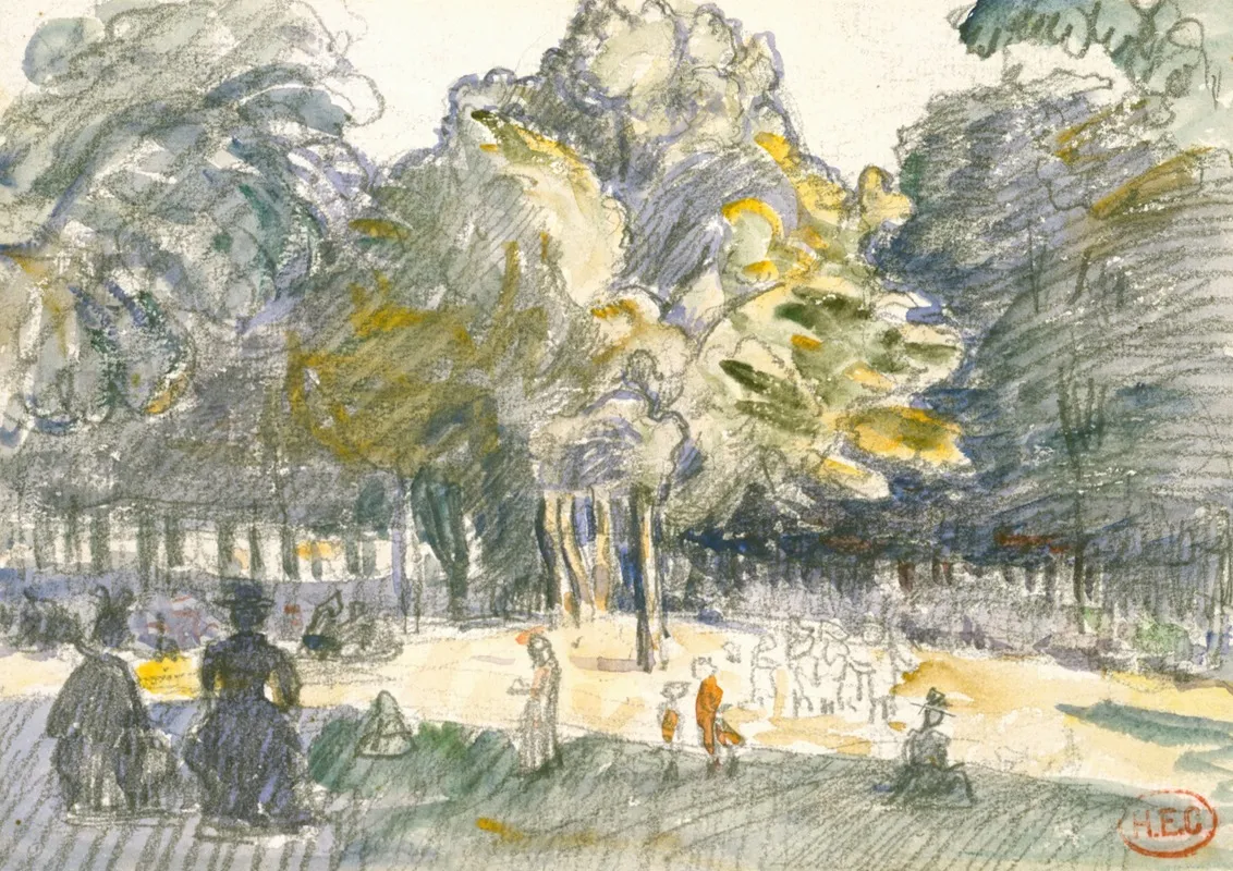 Study For Le Ranelagh by Henri-Edmond Cross - Canvas Print