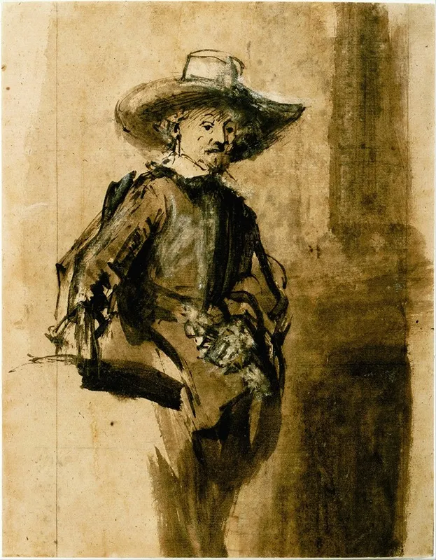 Study For One Of The Syndics Volckert Jansz by Rembrandt van Rijn - Canvas Print