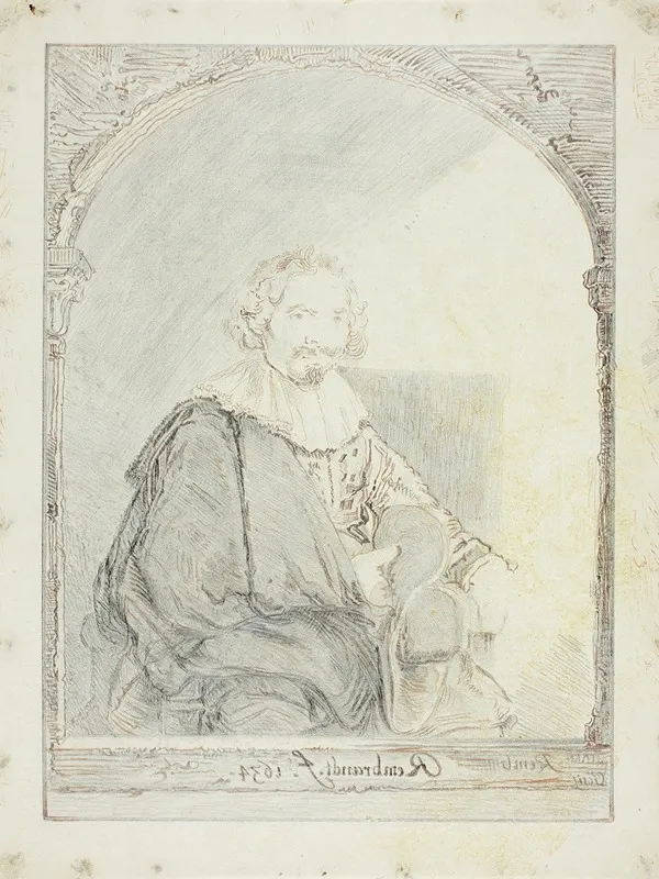 Study For Portrait Of A Man In An Arm Chair 2 by Christiaan Josi - Canvas Print