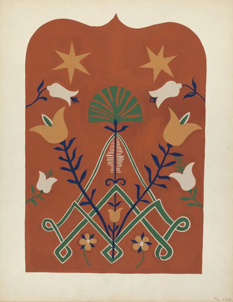 Study For Proposed Portfolio Decorated Chests Of Rural Pennsylvania 12