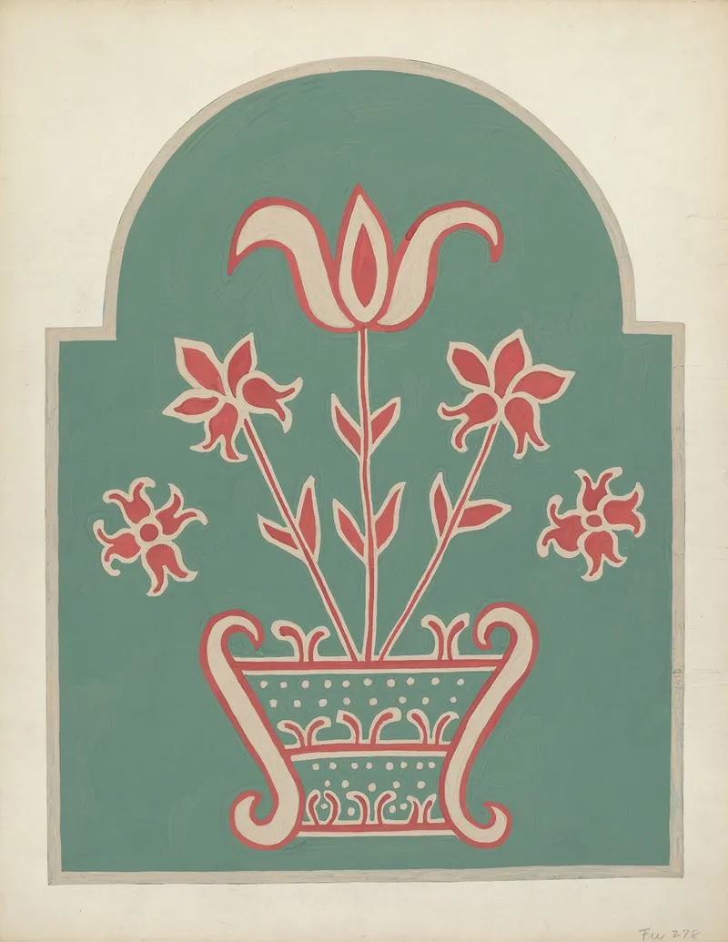 Study For Proposed Portfolio Decorated Chests Of Rural Pennsylvania 5