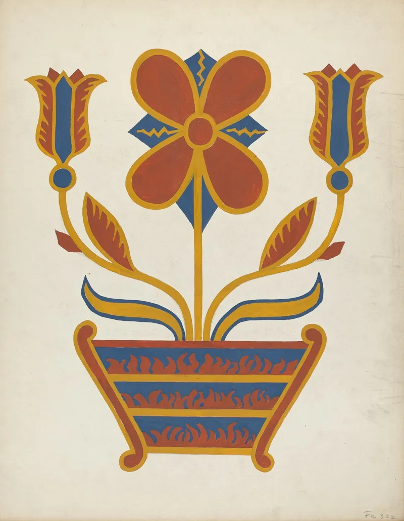 Study For Proposed Portfolio Decorated Chests Of Rural Pennsylvania 6