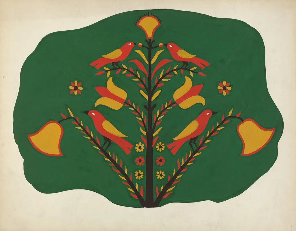 Study For Proposed Portfolio Decorated Chests Of Rural Pennsylvania 7