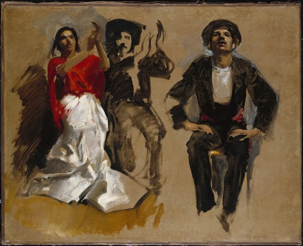Study For Seated Figures For El Jale