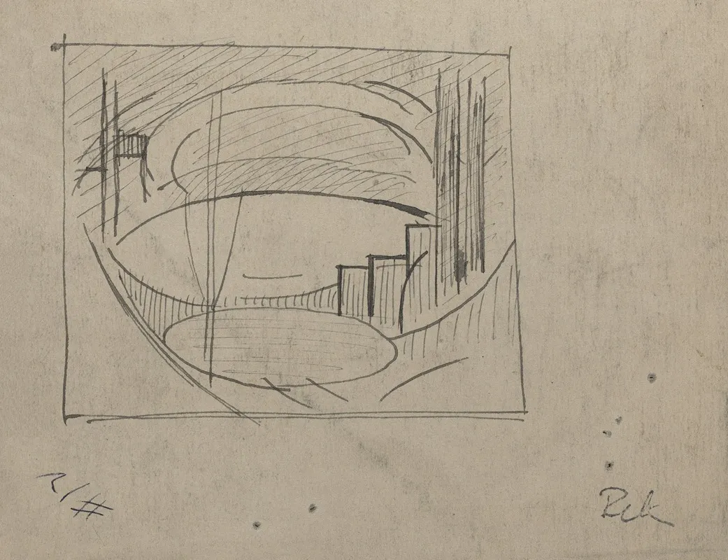 Study For Soho Verso by Oscar Bluemner - Canvas Print