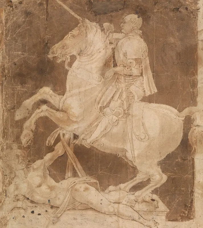 Study For The Equestrian Monument To Francesco Sforza by Antonio del Pollaiuolo - Canvas Print