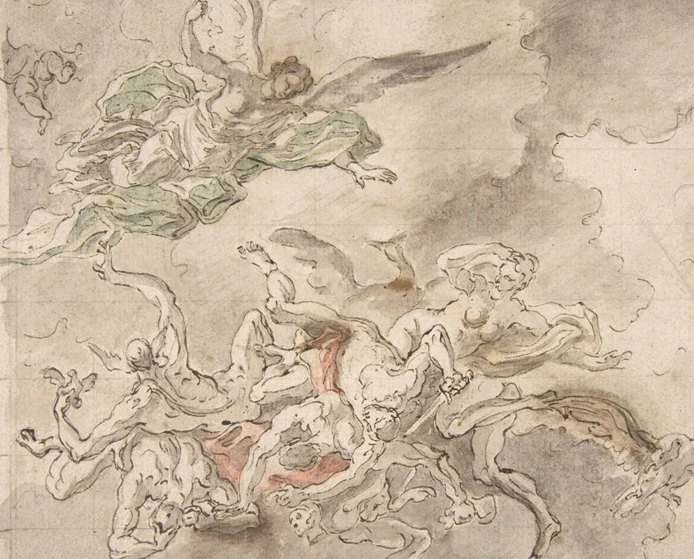 Study For The Fall Of Simon Maqus S Paolo Maggiare Naples 1690