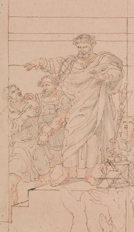 Study For The Figure Of Grammateus by Edward Francis Burney - Canvas Print