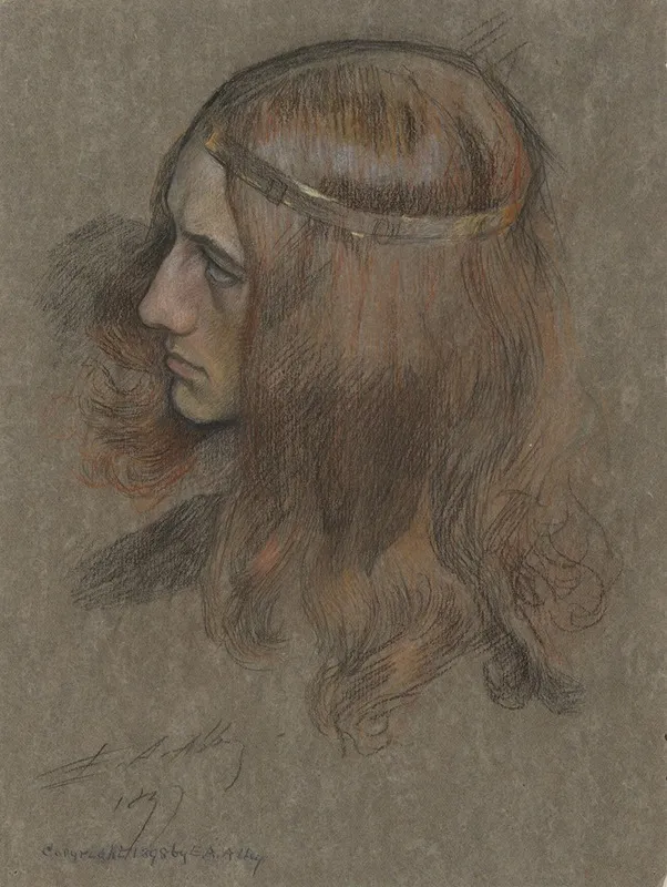 Study For The Head Of Hamlet For The Play Scene In Hamlet