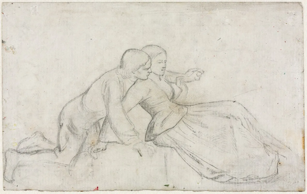 Study For The Hireling Shepherd by William Holman Hunt - Canvas Print