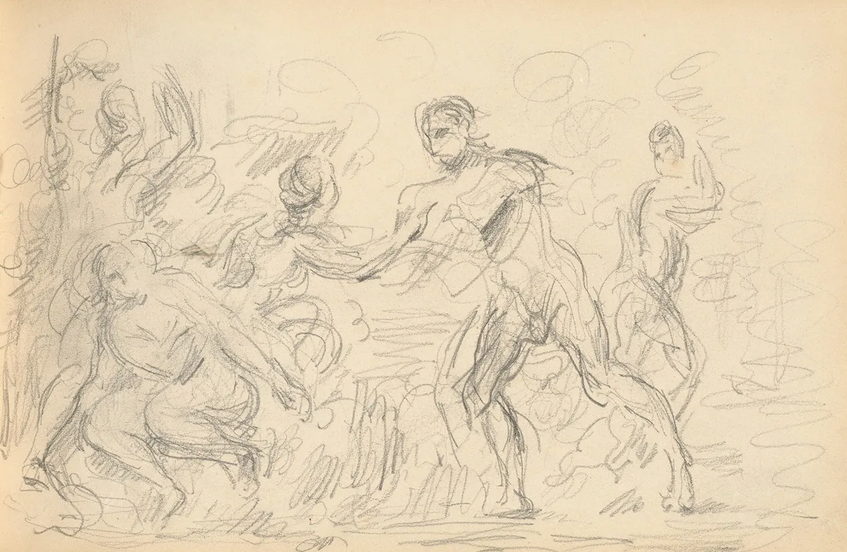 Study For The Judgement Of Paris Or The Amorous Shepherd by Paul Cézanne - Canvas Print