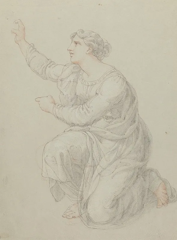 Study For The Kneeling Figure Of Priscilla