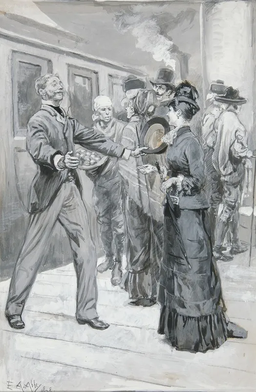 Study For The Meeting In The Railway Station Chapter 7 Of Castle In Spain