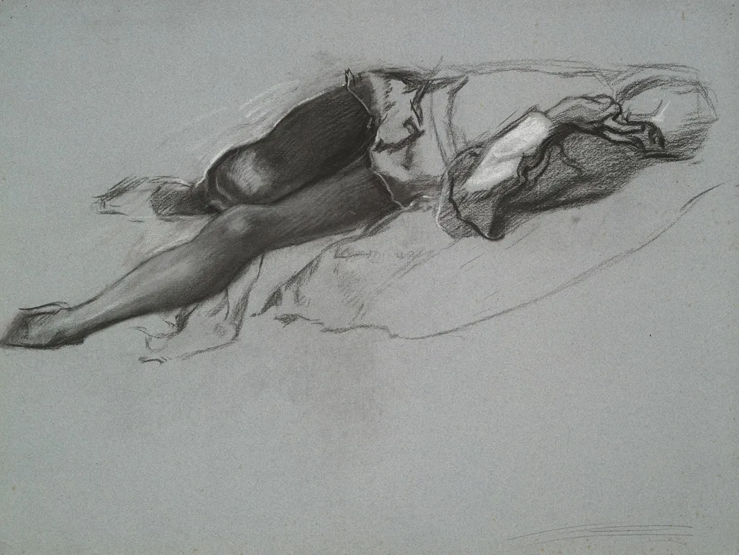 Study For The Reclining Figure Of Hamlet From The Play Scene Hamlet Act 3 Scene 2
