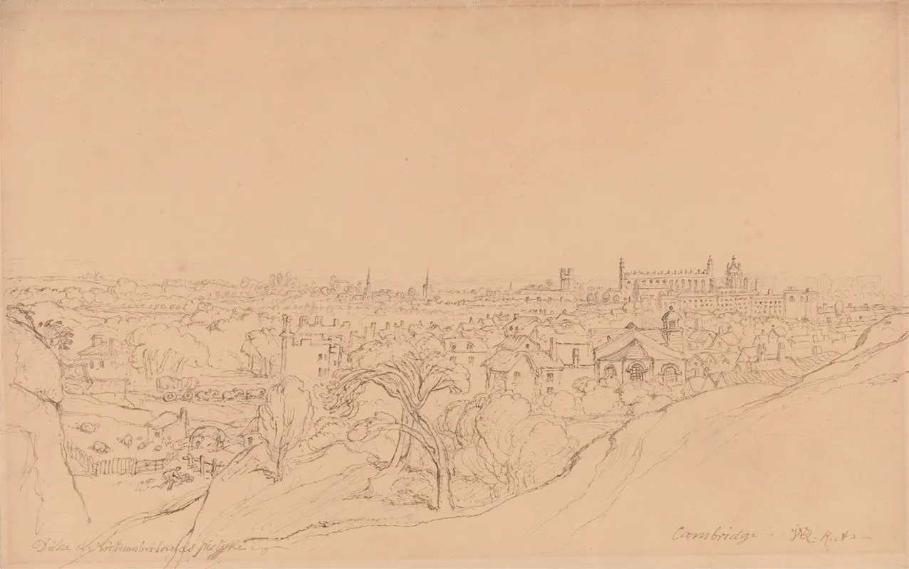 Study For The View Of Cambridge From Castle Hill