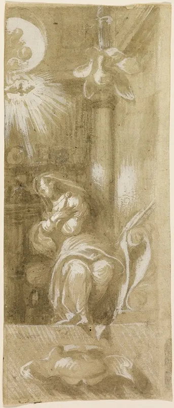 Study For The Virgin Annunciate by Camillo Boccaccino - Canvas Print