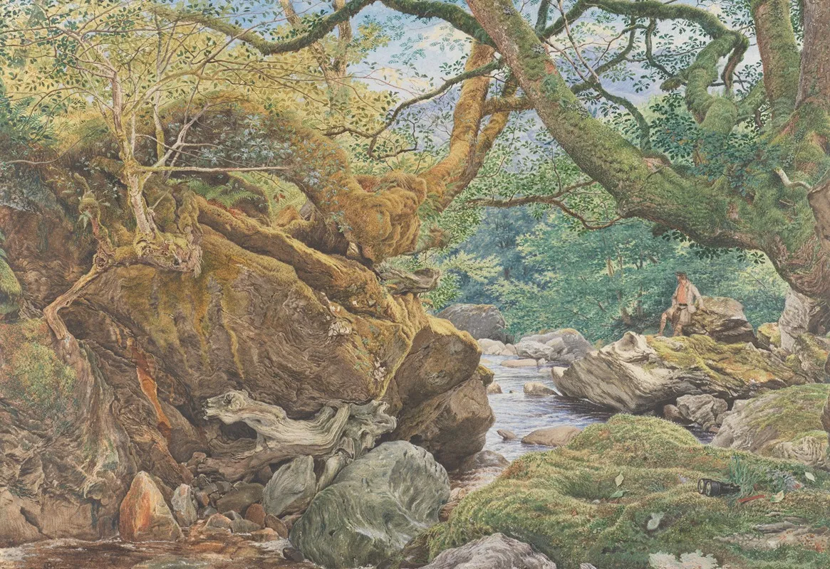 Study From Nature Inveruglas by Sir Joseph Noel Paton - Canvas Print