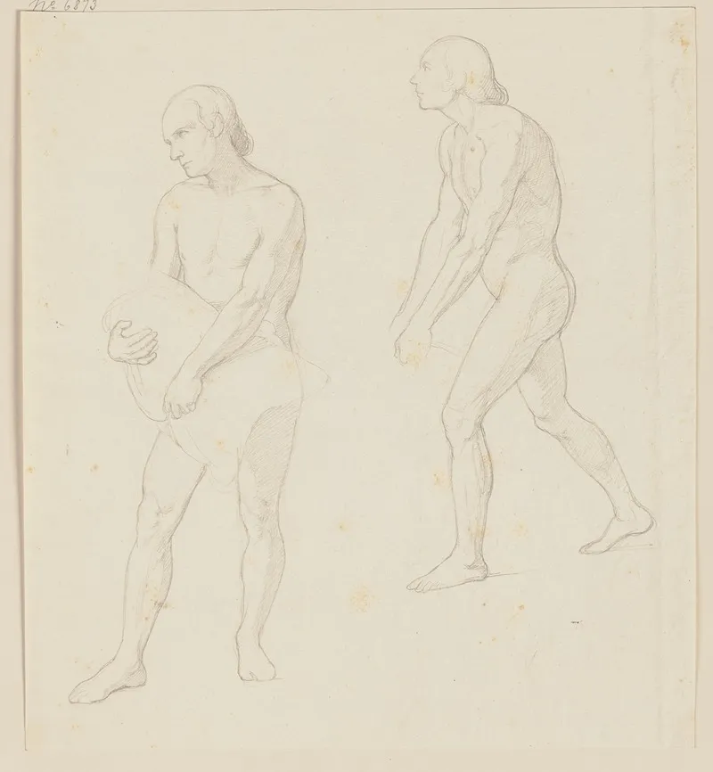 Study From The Nude by Eduard von Steinle - Canvas Print