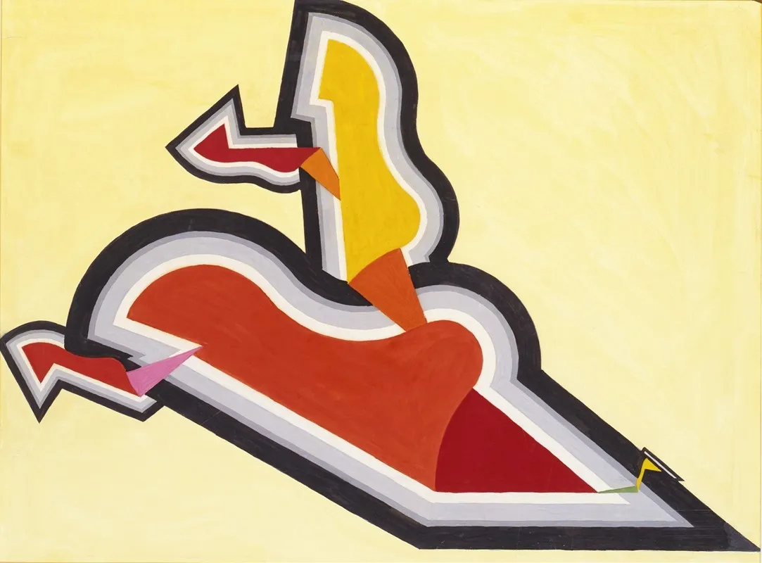 Study In Rhythm Red And Gold