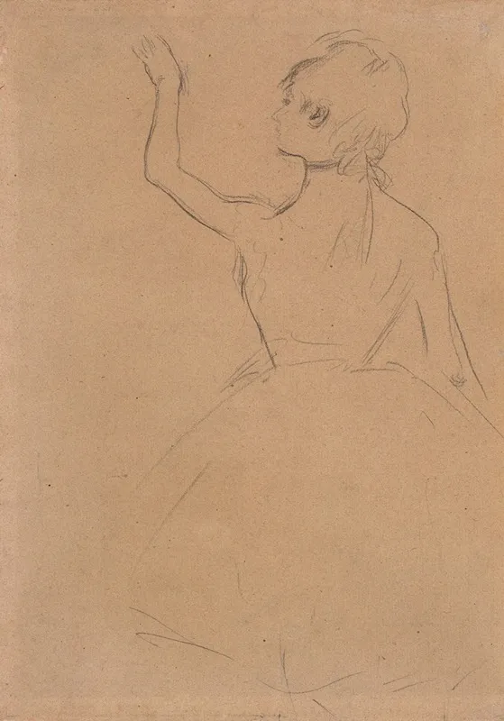 Study Of A Ballet Dancer Seen From The Back