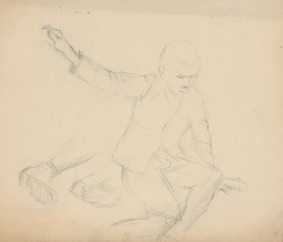Study Of A Boy In Movement