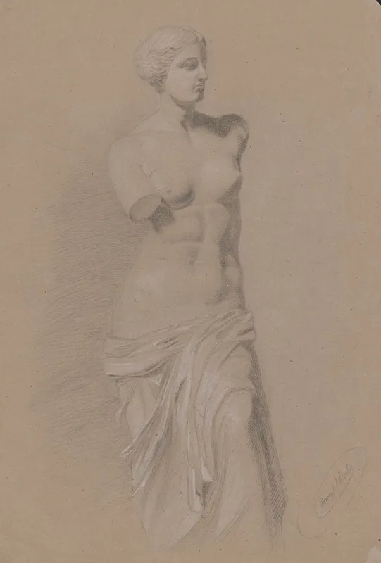 Study Of A Cast Of Venus De Milo by Vojtech Angyal - Canvas Print