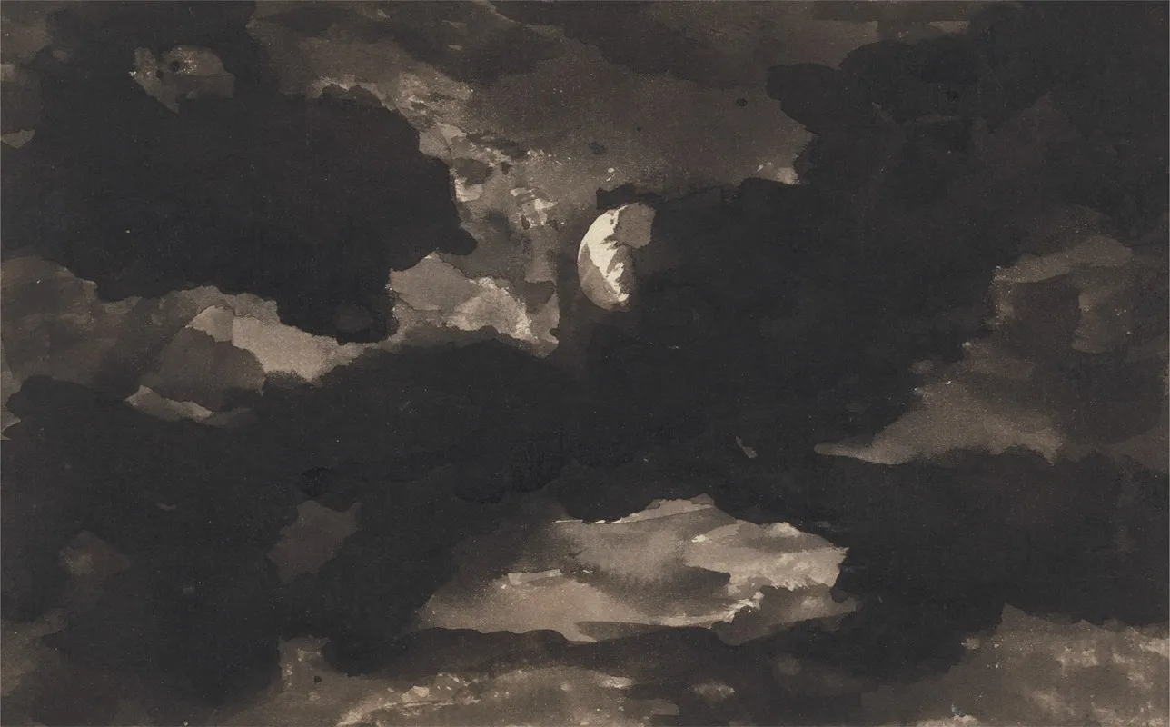 Study Of A Clouded Moonlit Sky