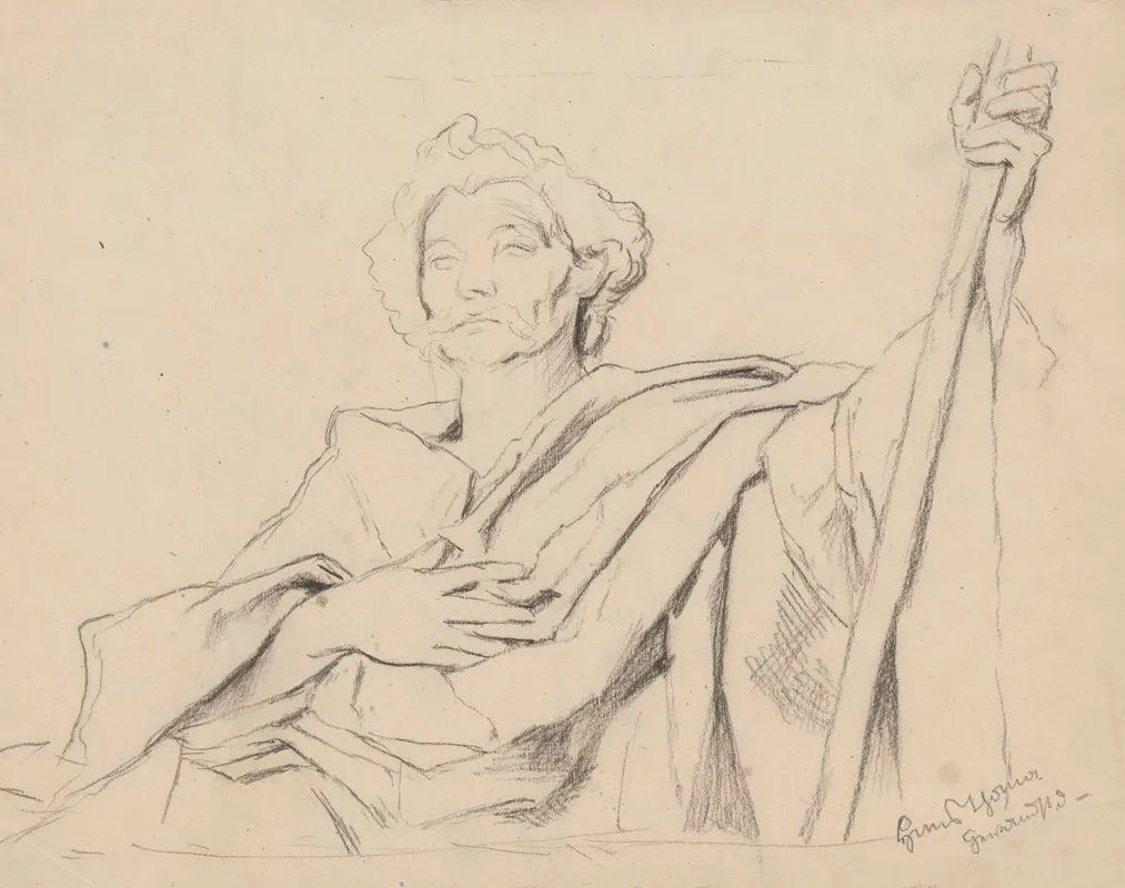Study Of A Costume For The Figure Of King Gambrinus