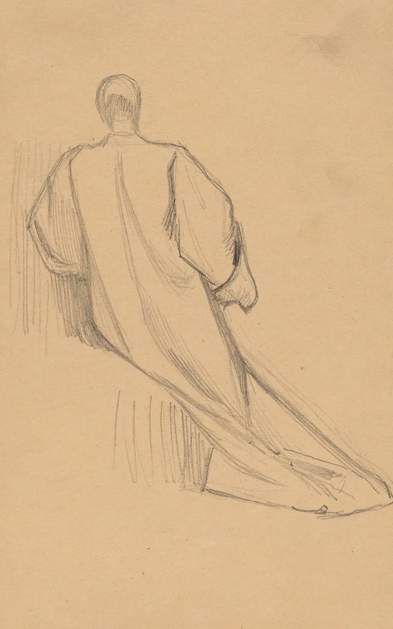 Study Of A Figure From Behind
