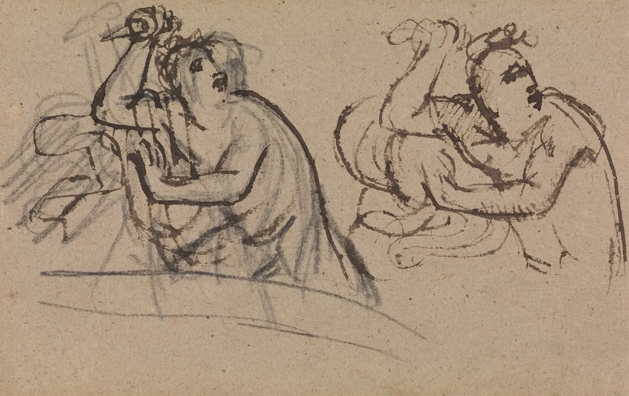 Study Of A Figure Holding A Dagger