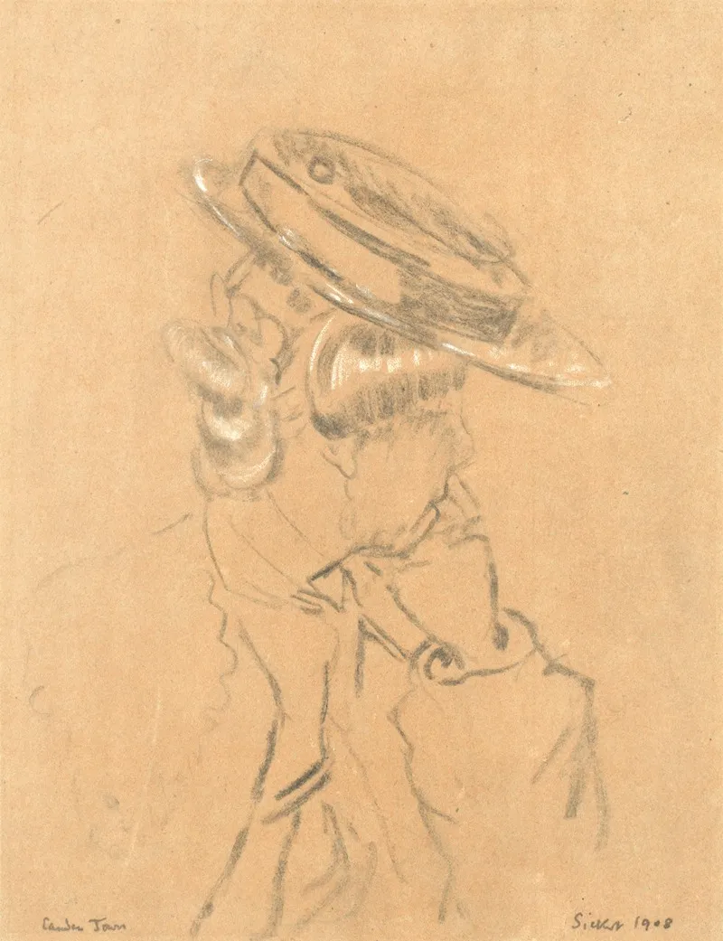 Study Of A Girl In A Straw Boater