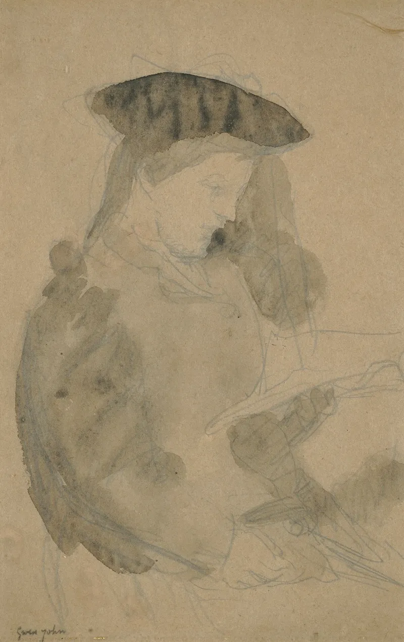 Study Of A Girl Reading 2