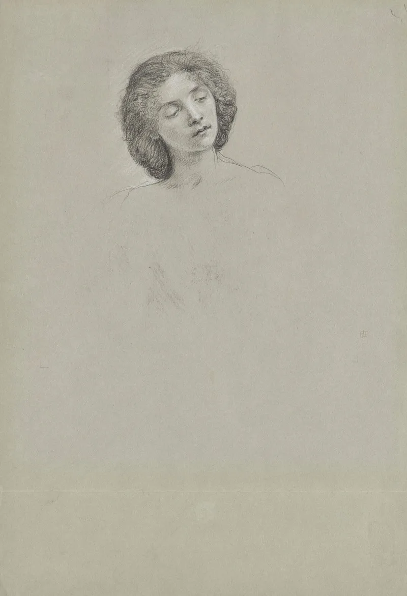 Study Of A Girls Head For Helena And Hermia