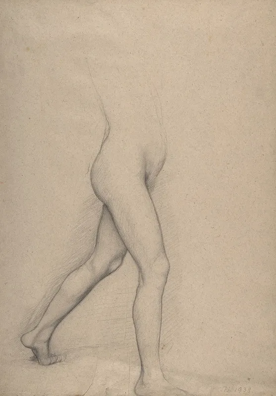 Study Of A Girls Legs For The Painting Young Spartans