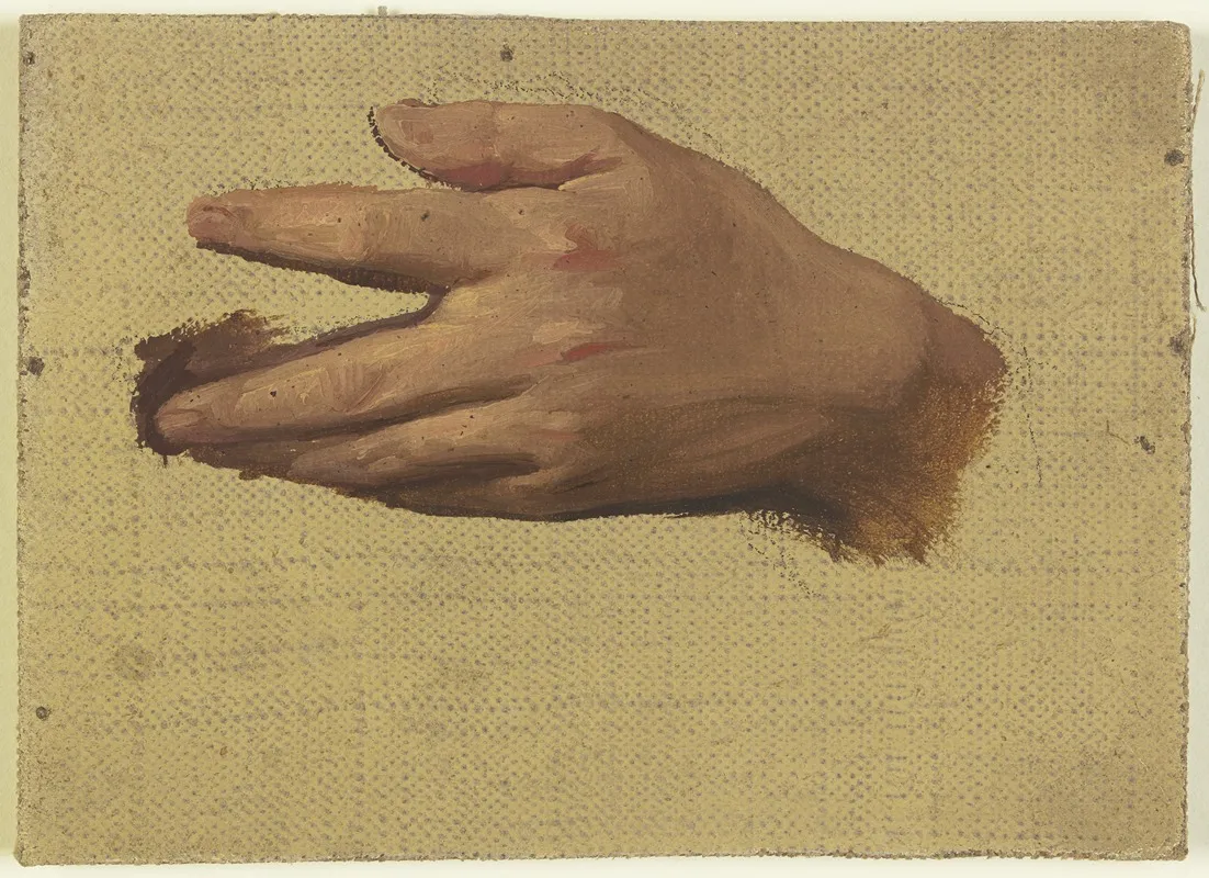 Study Of A Hand 10 by Jakob Becker - Canvas Print